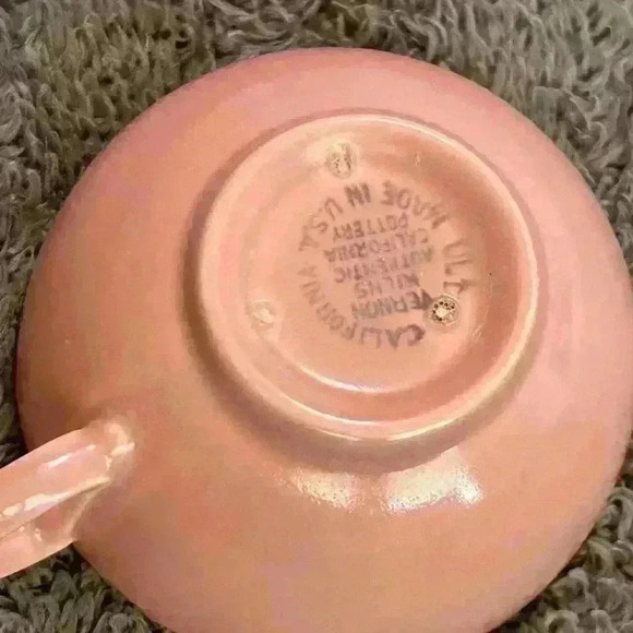 Vintage mcm coffee cup California Pottery pink - Picture 5 of 8